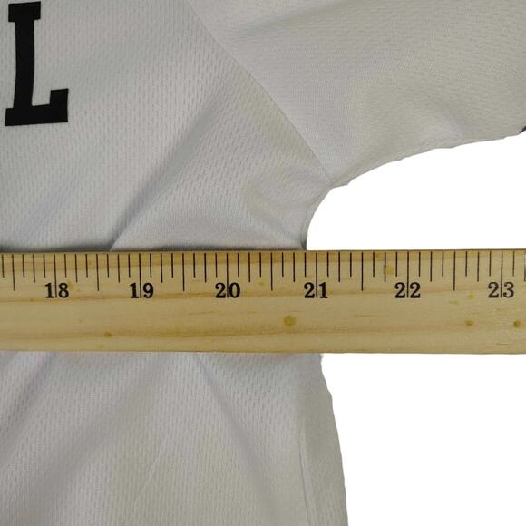 Refuge Angel Baseball Jersey Womens M White Black Button Front Athletic Top - Picture 5 of 7